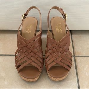 Franco Sarto Cognac Wedges